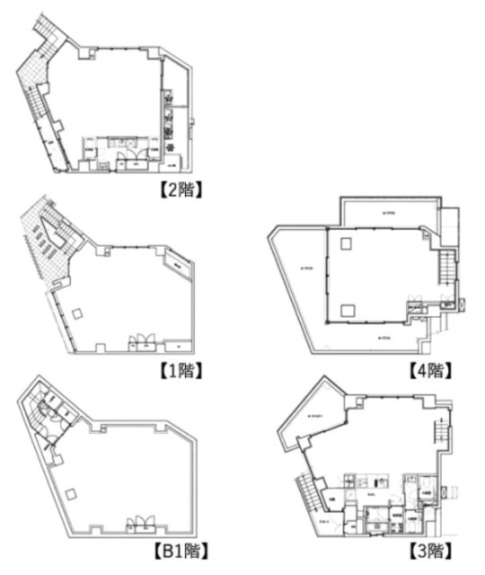 HACO JINGUMAEB1F～4F 間取り図