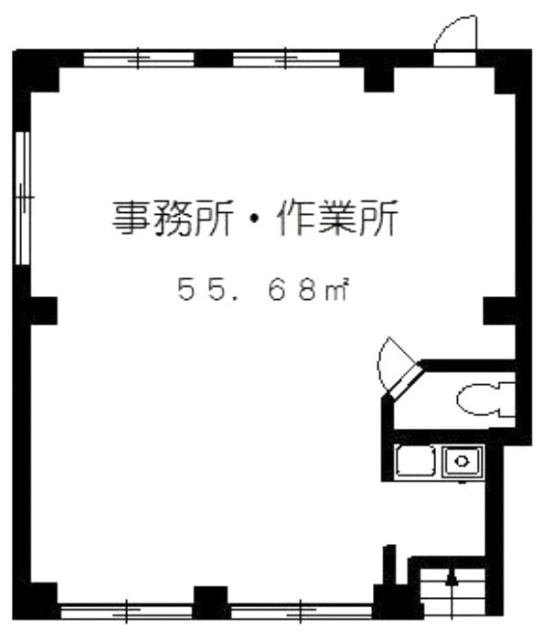 クラウンビル1F 間取り図