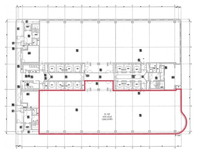 クイーンズタワーB棟16F 間取り図