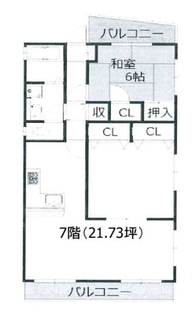 ロイヤル王子7F 間取り図