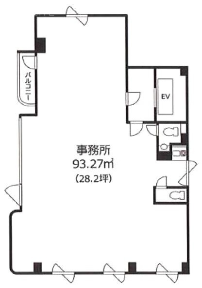 シンク白山ビル3F 間取り図