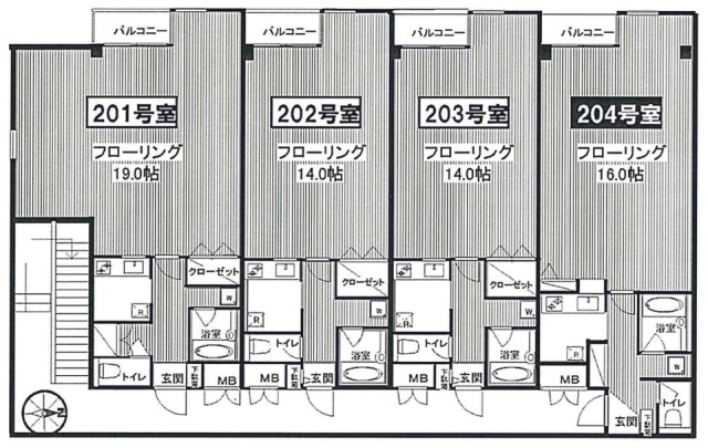 FRESCA神宮前204 間取り図