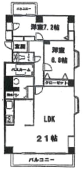 エビスパークヒルズビル201 間取り図