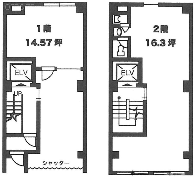 ナカダイビル1F～2F 間取り図