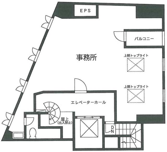 代々木山陽ビル5F 間取り図