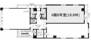 関内川島ビルB 間取り図