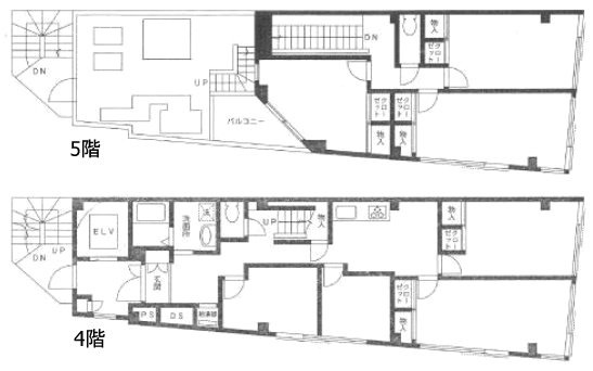 高清館Ⅰ4F~5F 間取り図