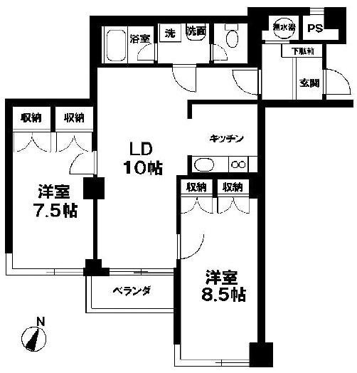 テラス外苑203 間取り図