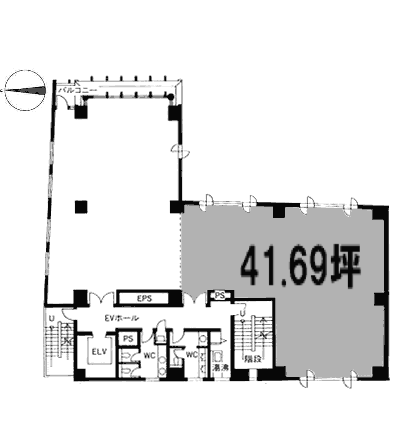 ヨコハマジャスト2号館ビル9F 間取り図