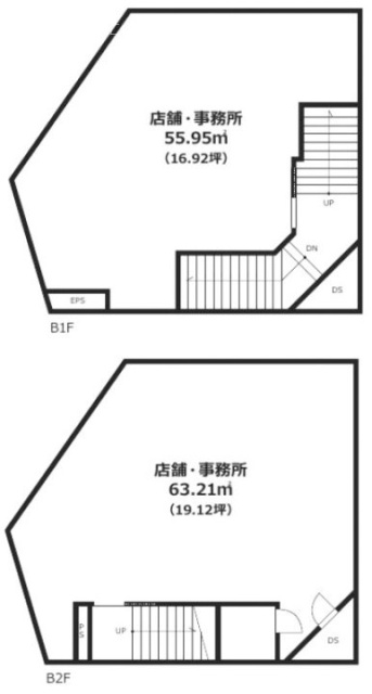 第81東京ビルB1F～B2F 間取り図