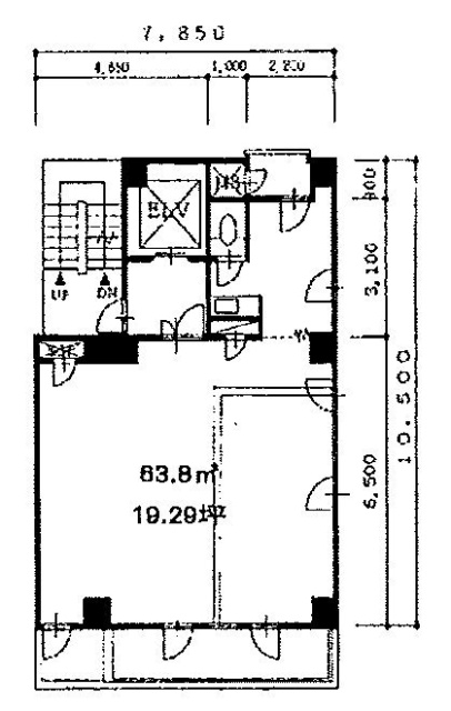 新橋ホワイトビル5F 間取り図