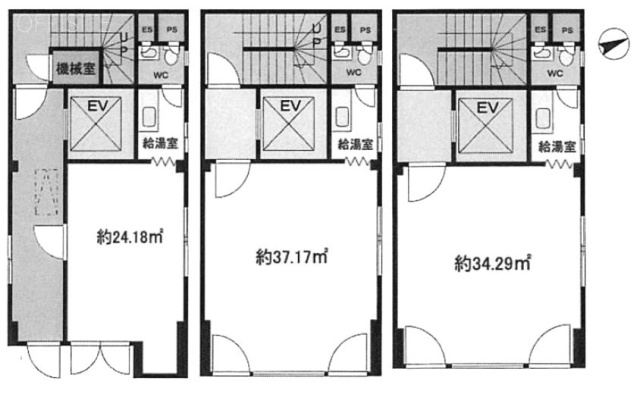 大洋秋葉原ビル1F～4F 間取り図