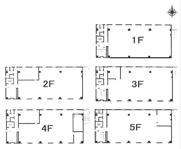 第2産経ビル1F～5F 間取り図