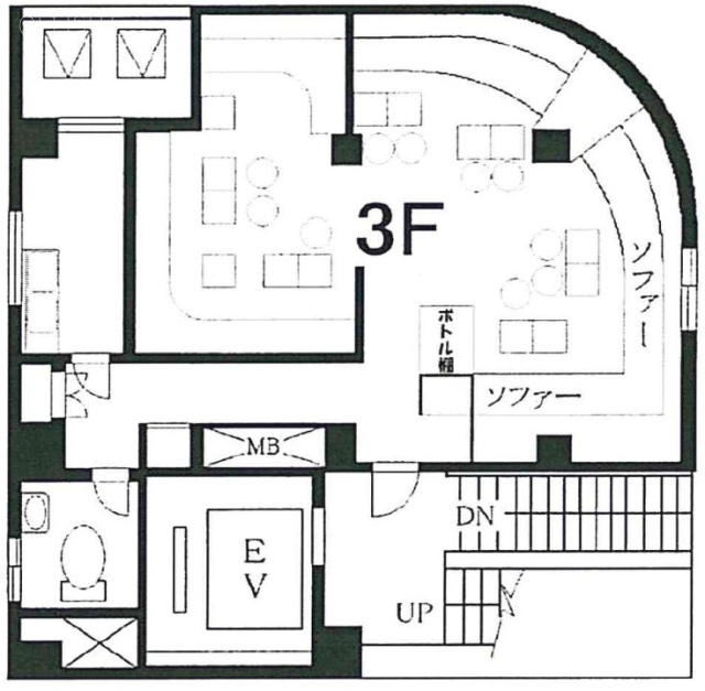 三崎町レインボービル3F 間取り図