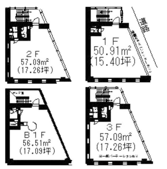 GTRビルB1F～3F 間取り図