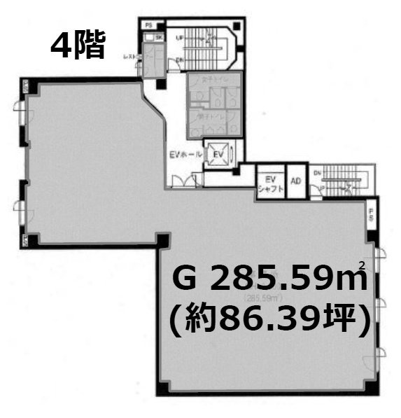 大野屋京橋ビル5F 間取り図