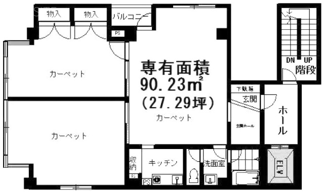 インフィニート表参道201 間取り図