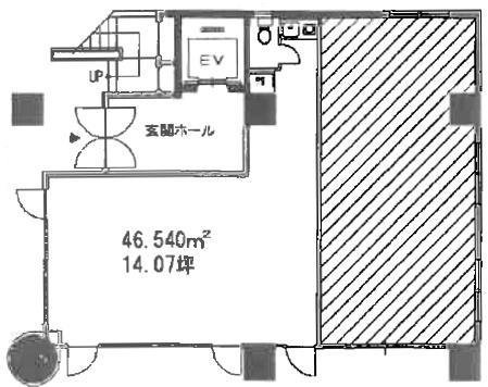 鳥越ミハマビル1F 間取り図