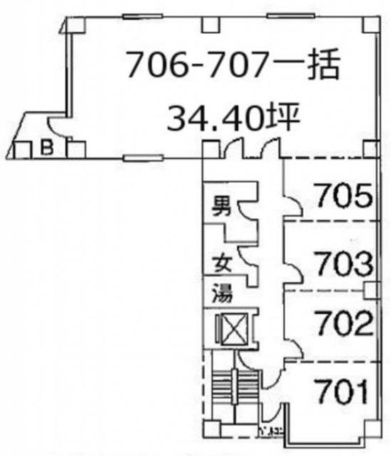 山萬ビル701・702 間取り図