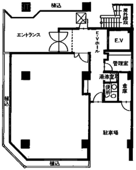 五島(ごとう)ビル1F 間取り図