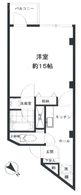 青山コーポラスビル806 間取り図