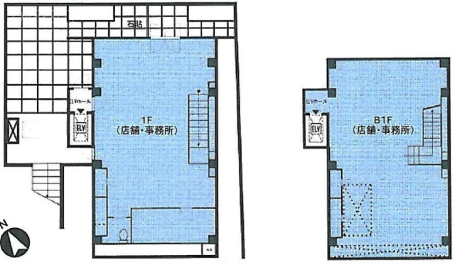 QCcube南青山63ビルB1F~1F 間取り図