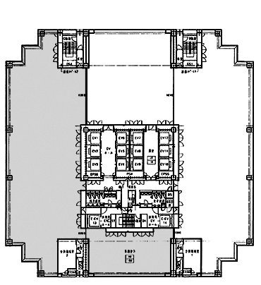 横浜ビジネスパーク(YBP)サウスタワーA 間取り図