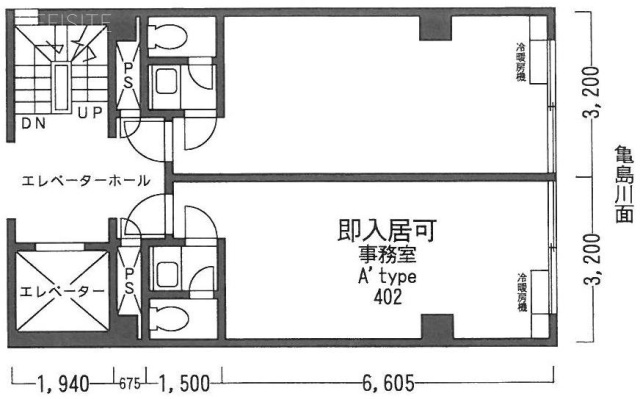 茅場町リバーサイドビル402 間取り図