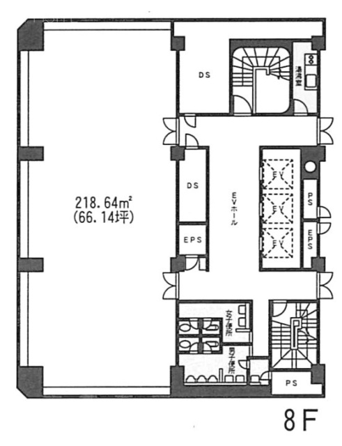 郵政福祉琴平ビル8F 間取り図