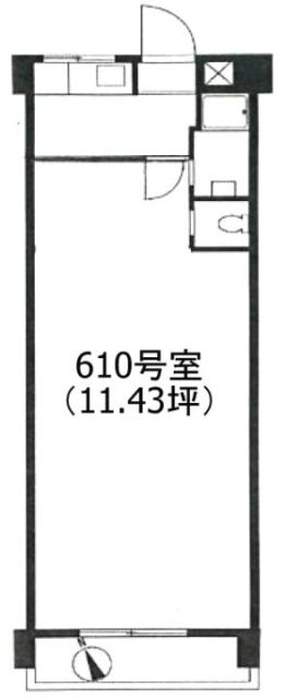 渋谷マンション610 間取り図
