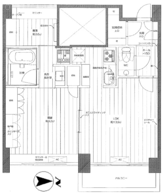 スカイプラザ赤坂5F 間取り図