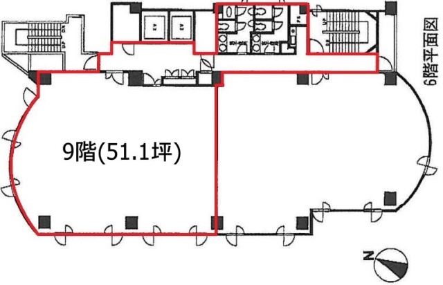 ふどうやビル9F 間取り図