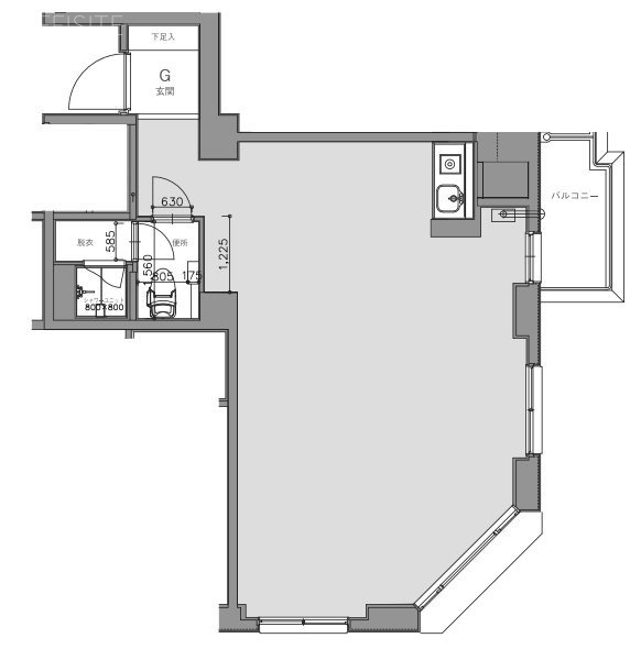 高輪マンション303 間取り図