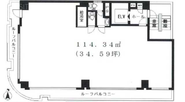 UENO CUBE EXECUTIVEビル5F 間取り図