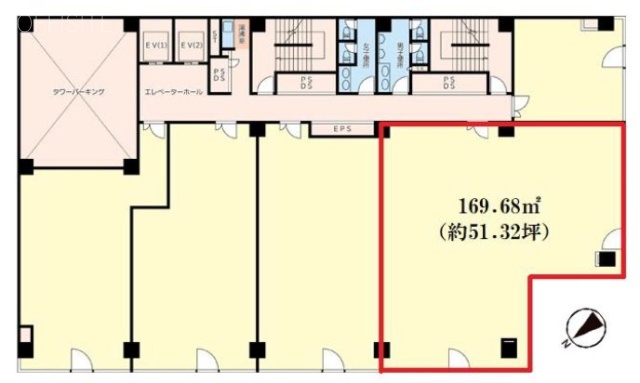 DOビル花崎町53F 間取り図