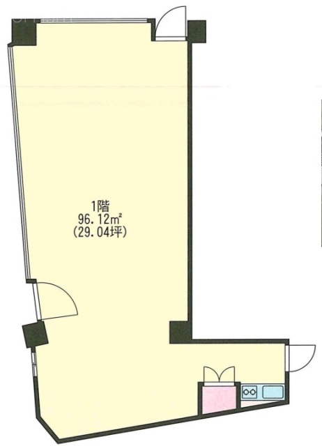 日本橋浜町ビル1F 間取り図