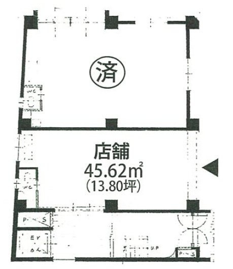 東帽子ビル1F 間取り図