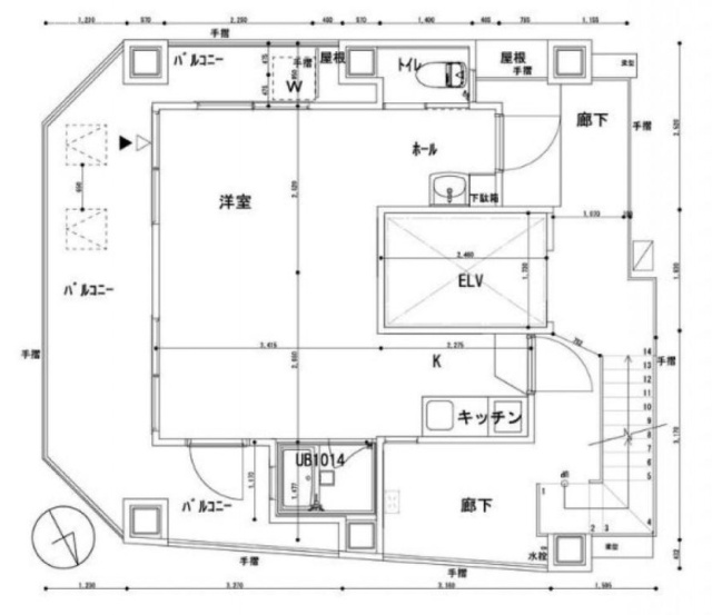 エスポワール富士ビル9F 間取り図