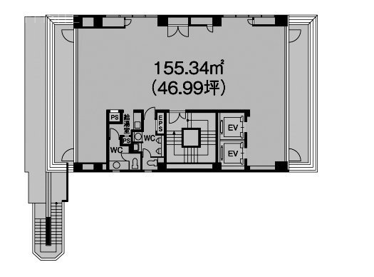 HF日本橋大伝馬町ビル9F 間取り図