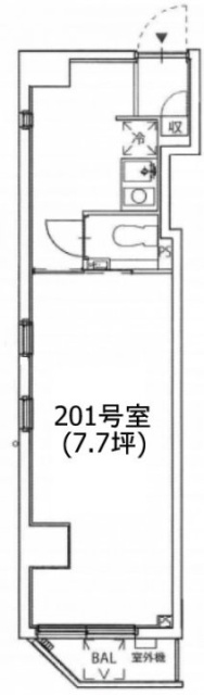 Kukai Terrace水道橋ビル201 間取り図