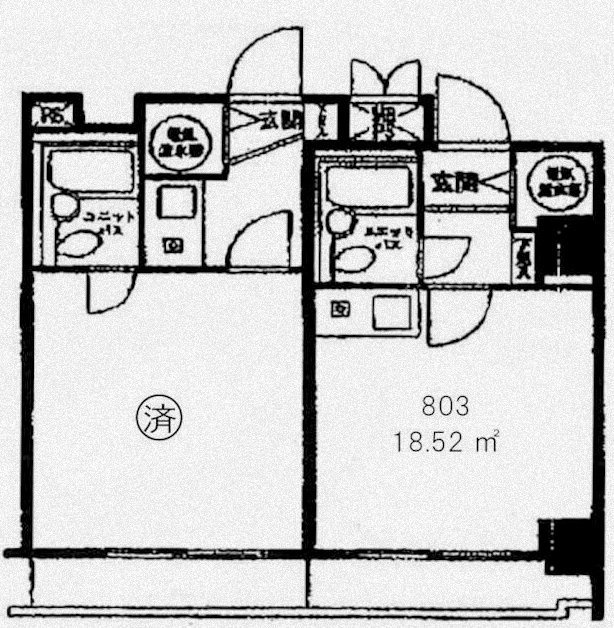 中銀第2新橋マンション8F 間取り図