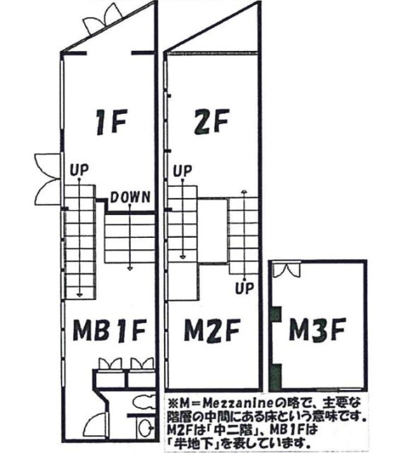 山内店舗ビルB1F～2F 間取り図