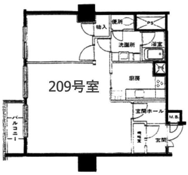 渋谷ホームズ209 間取り図