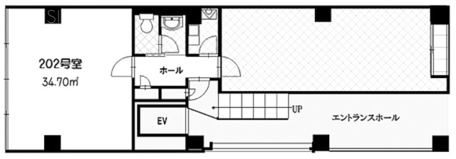 御苑イキビル202 間取り図