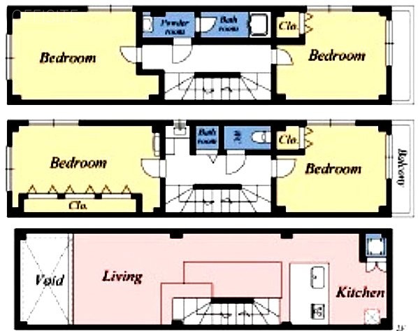AT西麻布ビル2F~4F 間取り図
