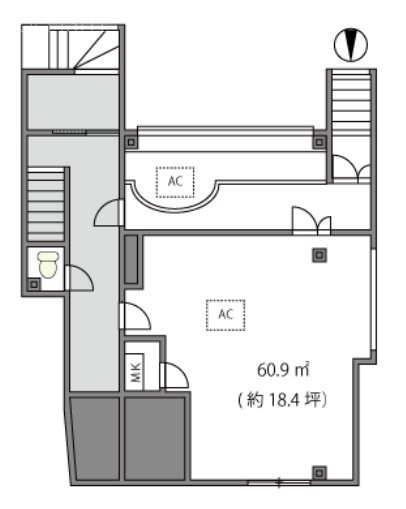 第6シンエイビル1F 間取り図