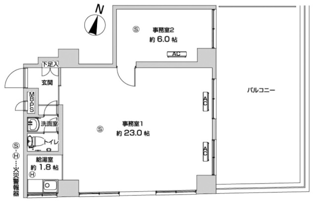 いづみタウン新宿ビル201 間取り図