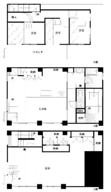 Sビル3F~5F 間取り図
