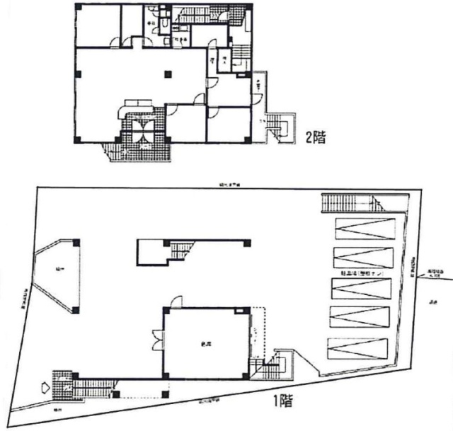 金森ビル1F～2F 間取り図