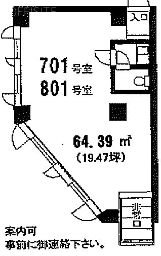 賀川ビル801 間取り図